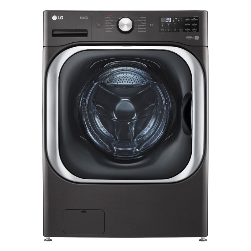 LG 5 Cu. Ft. Front Load Washer in Black & Reviews Wayfair